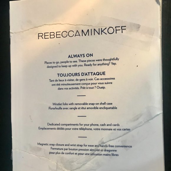 Rebecca Minkoff Leather IPHONE 7 Whipstitch WristWristlet CreditCard Wallet Case - Picture 11 of 11